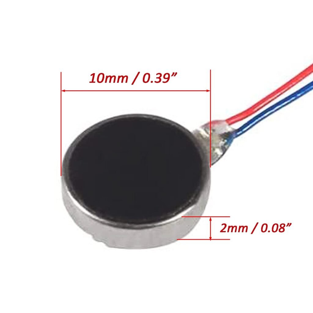 Lote De 50 Mini Motores De Vibración DC 3V - Tipo Botón Plano 10x2.7mm (0.394x0.106 In) Para Dispositivos Electrónicos